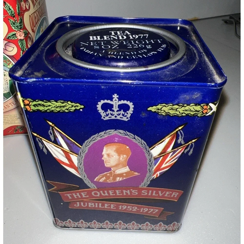 Vintage Lot Of 8 Tea Tins Jackson's Queen's Jubilee Harrods La Reale‎ Marquess